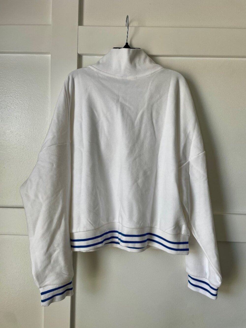 JoyLab USA Flag Cropped Half Zip Sweatshirt NWT XXL Patriotic Pullover - Picture 5 of 6